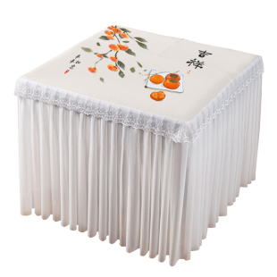 电炉烤火罩正方形麻将机罩防烫免洗套取暖桌布防水防油防尘罩全罩