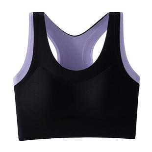 运动内衣女高强度防震防下垂跑步健身瑜伽服上衣一体美背心式文胸
