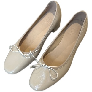 敦绿岛·月光舒曼|粗跟蝴蝶结法式浪漫单鞋穿上街的芭蕾舞鞋