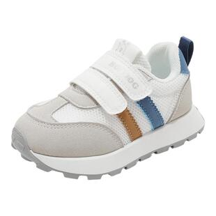 巴布豆童鞋男童宝宝鞋2025新款小童春款网面运动鞋春秋儿童学步鞋