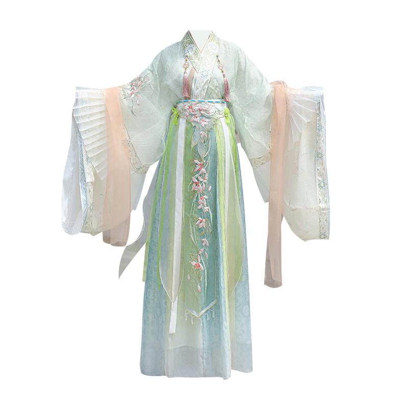 2026夏魏晋风刺绣汉服仙女裙套装