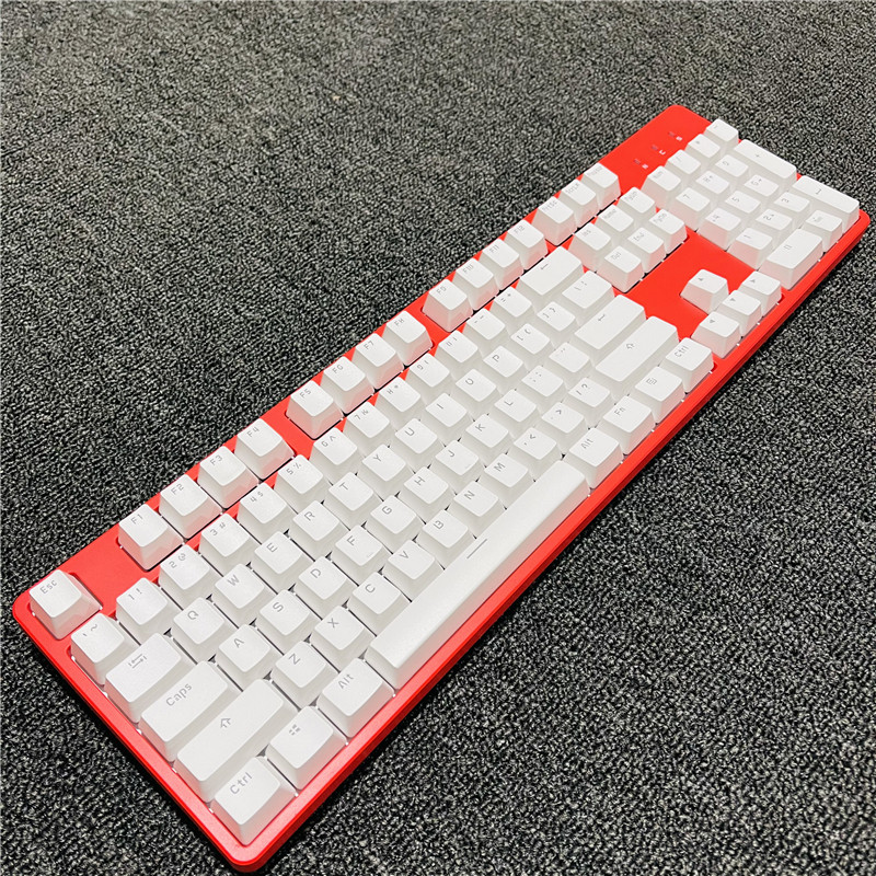 凡酷三代F104机械键盘高特插拔青轴茶轴红轴黑轴键线分离白光吸磁
