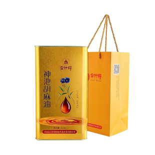 山西合什得神池小榨浓香胡麻油2.2L亚麻籽油食用油农家油绿色特产