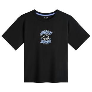 少年顽家安踏儿童男大童针织短袖2026年夏新款透气纯棉圆领短T恤