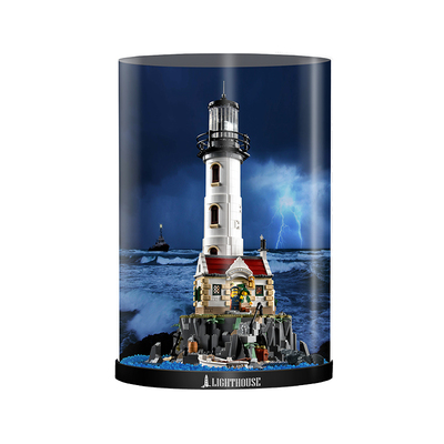 适用21335机动灯塔积木展示盒