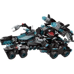 启蒙超集变儿童玩具变形军事拼装积木男孩礼物暗影脉冲战车1413