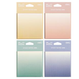 得力纽赛便利贴彩色小条便签贴纸外卖留言本学生用记事贴n次贴商务办公多规格便签纸便签本标签贴可撕小本子