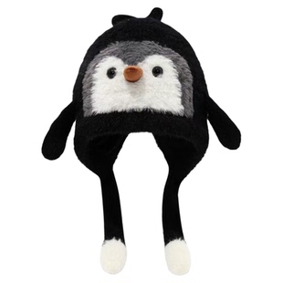 宝宝帽子可爱护耳帽男女小童冬季雷锋帽保暖毛绒帽加厚针织毛线帽