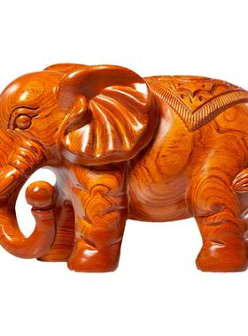 刺史花梨木大象摆件桌面