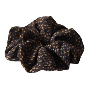 川野法式黄豹纹大肠发圈女新款简约时尚头绳不勒发无扎痕头饰发饰