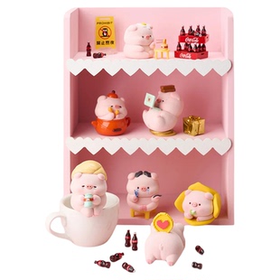 KKV正品宝运猪猪熬夜猪日志系列盲盒萌趣公仔玩具桌面摆件