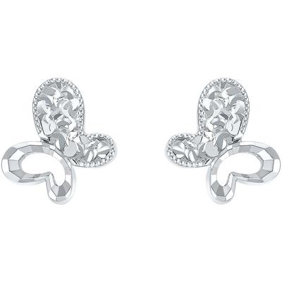 周六福铂金pt950蝴蝶耳钉女款