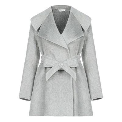 s.deer时尚翻领收腰短款毛呢大衣