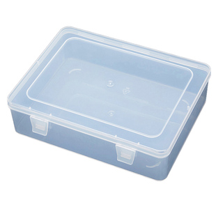 A5打印纸收纳盒EKB211-1票据盒透明长方形塑料盒PP档案盒单格空盒