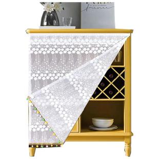 鞋柜门帘遮挡帘布艺家用自粘式免打孔开放衣柜橱柜防尘帘纱帘定制