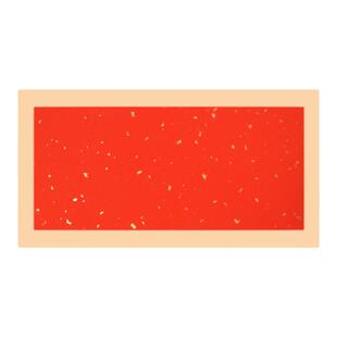 长方形外仿古内洒金红色卡纸 硬卡半生熟宣纸书法创作万年红卡纸