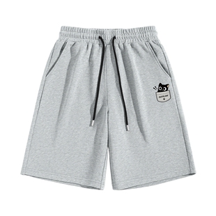 班尼路S&K重磅纯棉短裤男款夏季2026新款初高中生宽松百搭五分裤A