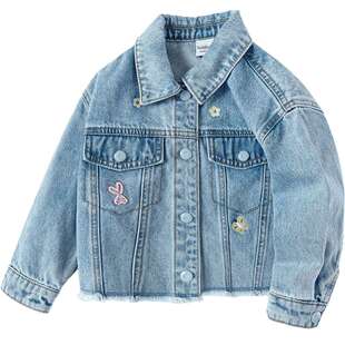 巴拉巴拉女童牛仔衣外套宝宝洋气短款上衣春秋季新款童装儿童孩小