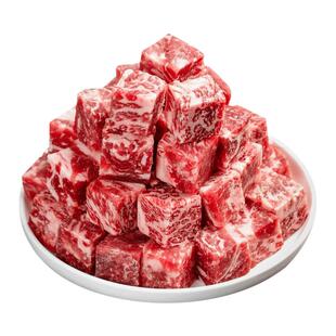 祁连天宝雪花牛肉粒原切牛肉块生鲜清炖红烧牛肉户外露营烧烤食材