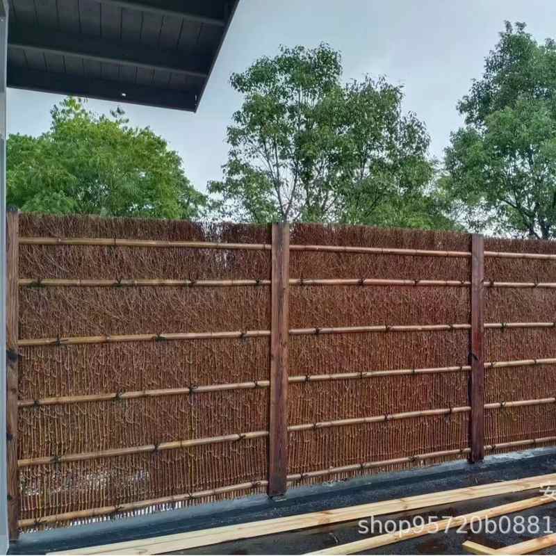 3竹篱笆竹丝篱笆栅栏户外日式围栏田园护栏民宿景观庭院别墅酒店