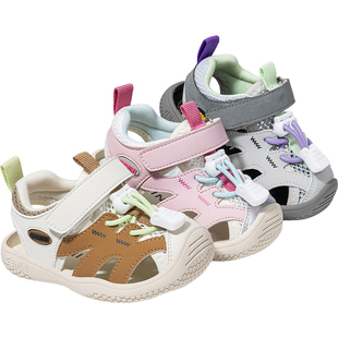 英贝米尼宝宝学步鞋2026夏季新款防滑女童包头凉鞋透气幼儿园鞋子