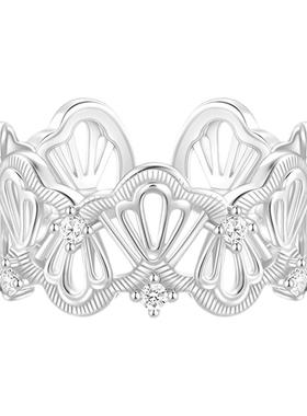 VIVIWELL胧纱蕾丝扇形戒指