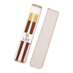 筷子勺子套装儿童筷子实木单人便携式家用学生小孩幼儿园定制刻字