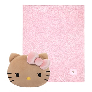 tbh野兽派家居Hello Kitty二合一法兰绒毯子抱枕情人节礼物