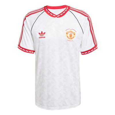 皇贝正品Adidas阿迪达斯曼联复刻91年客场球迷版短袖足球服JF0376