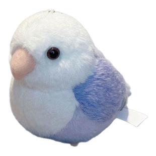 文明小鸟芋圆背包挂饰可爱玩偶公仔钥匙扣真鹦鹉毛绒书包包挂件