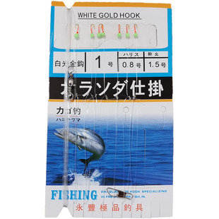 夜光串钩钓组翘嘴钓白条七星钩白光金钩袖钩鱼钩仕挂带笼7钩15钩