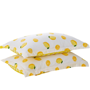 100%纯棉斜纹枕套一对装48*74cm全棉枕芯套单人学生宿舍枕头套2只