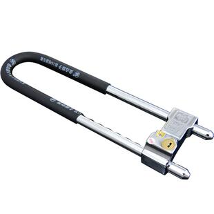 金点原子玻璃门锁双门双开U型锁超B级锁芯抗液压剪防盗加长商铺锁