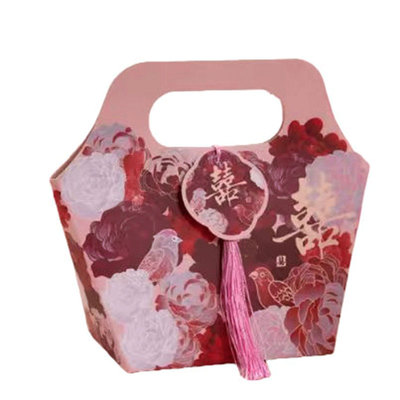 结婚喜糖盒子2025新款手提婚礼订婚糖果包装纸盒伴手礼盒喜糖袋子