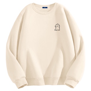 【敖瑞鹏代言】捷尼拉莫加绒卫衣加厚长袖圆领上衣女款无帽2025新