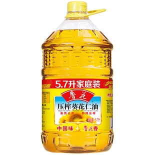 【鲁花直营】鲁花压榨葵花仁油5.7L 葵花籽油 食品 压榨食用油