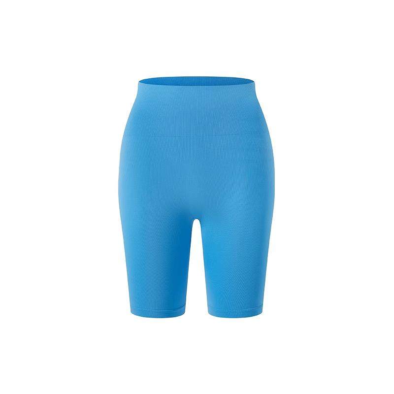 ubras瑜伽裤运动一体织健身legging黑色鲨鱼打底裤女紧身九分裤