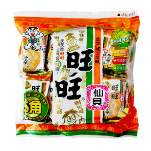 旺旺仙贝三片装三枚入雪饼组合装散装整箱膨化饼干过年吃的小零食