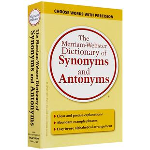 The Merriam Webster Dictionary of Synonyms and Antonyms 韦小黄 韦氏同义反义字词典 英文原版英英字典 进口工具书