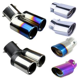 汽车排气管改装专用尾喉不锈钢消音声器双管排气管装饰配件通用型