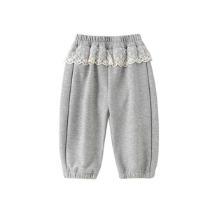 宜爽儿女童卫裤秋冬季婴儿保暖加绒裤子洋气小宝宝束脚裤加厚款
