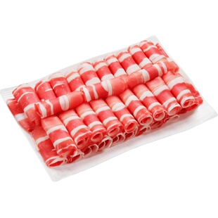 大庄园  肥牛卷500g涮烤牛肉片涮火锅肉卷调理非原切牛肉卷