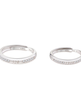 阿吉豆戒指男女款S925银时尚对戒