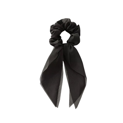 新款飘带黑色蝴蝶发四季马尾头绳