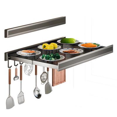 厨房备菜架可折叠隐形挂钩置物架