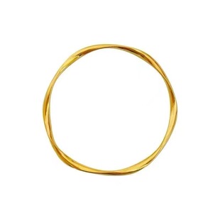 沙金四叶草手链女仿真黄金色莫比乌斯镯子时尚精致高级感叠戴手饰