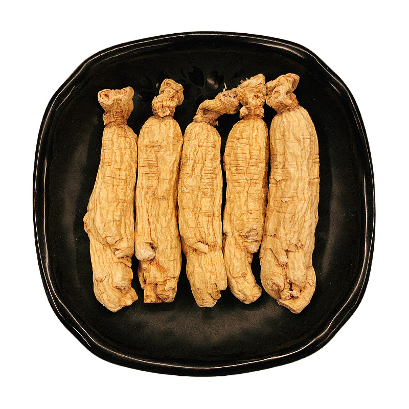 长白山人参白参生晒参非野生8年整支无须人叁干人参干货泡酒500g