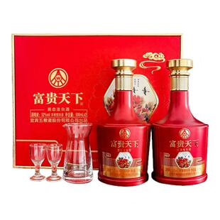 五粮股份公司出品富贵天下礼盒52度浓香型白酒500ml*2瓶过节送礼