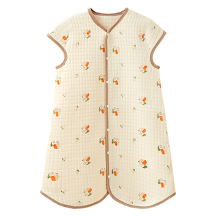 实用性中大通儿童纯棉夹棉分腿睡袋春秋冬防踢被子四季款恒温保暖