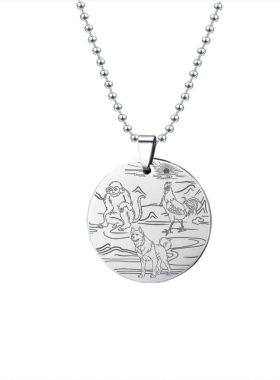 猴鸡狗三会吊坠申酉戌生肖牌挂件